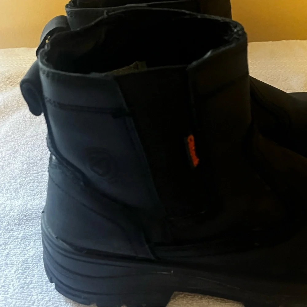 Clitenk Black Steel Toe Boots Sz 9